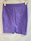J Crew Purple Skirt Sz 8 96% Cotton Waist 32 Length 21