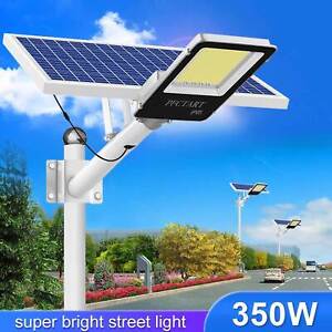 999990LM Solar LED Street Light Commercial Outdoor Security Road Lamp+Pole+Panel