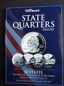 Warman's State Quarters Deluxe P & D Quarter Coin 1999-2009 Folder Album Book