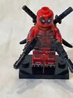 Onlinesailin Deadpool Custom Minifigure Lego 2 swords 2 guns
