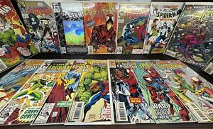 Amazing Spider-man Comic Run Lot Of (16) Books Including 365, 374, 375, 410 Foil