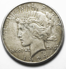 1924 S $1 Peace Silver One Dollar US San Francisco