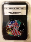 1oz 2019 Black Ruthenium Colorized Silver American Eagle coin w/ display case