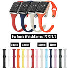 Silicone Sport Band for Apple Watch Series 5 4 3 2 1 Slim iWatch Strap Men Women