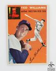 Vintage US 1954 Topps Boston Red Sox Baseball Card Theodore TED WILLIAMS #1