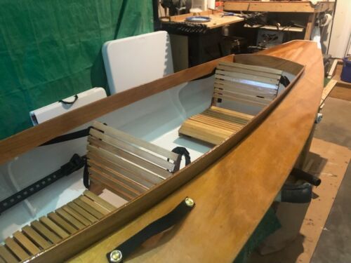 15.5’ MILL Creek Light Craft Wooden Kayak, Hand crafted, 1- 2 Person, ~60#