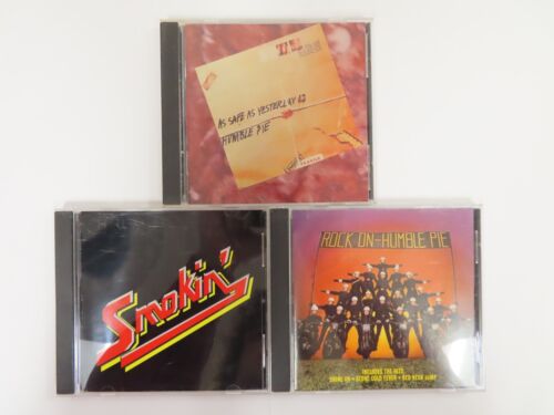 LOT OF 3 HUMBLE PIE MUSIC CDS - As Safe As Yesterday Is, Smokin', Rock On
