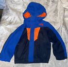 Toddler Boys The North Face Blue Orange Hyvent Hooded Jacket Coat Size 3T EUC