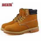 Men's Winter Snow Boots Work Boots Waterproof Rubber Wheat Black Leather 8601