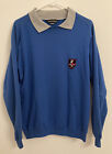 Vintage Giorgio Sant Angelo Long Sleeve Pullover Sweater Blue USA Collared