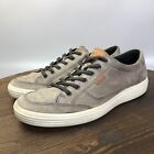 Ecco Soft 7 Mens Size EU 45 US 11 Gray Leather Casual Shoes Sneakers