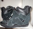 SOREL Womens Out N About Sport Wedge Black/Sea salt Ankle Boots Size 10