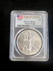 2018 $1 AMERICAN SILVER EAGLE PCGS MS69 FLAG FIRST STRIKE LABEL NO RESERVE