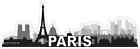 10x3 Paris Skyline Sticker France Europe Car Bumper Window Vehicle City Stickers