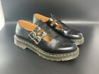 Dr Martens 12916 Mary Jane Black Leather Shoes w/Double Buckle Women’s Size 9