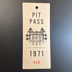 USAC 1971 Pit Pass Stub Auto Racing Races #016
