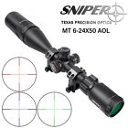 Sniper 6-24X50AO Hunting Rifle Scope with R/G/B Illuminated Mil-Dot Reticle