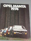 1974 OPEL MANTA SALES BROCHURE