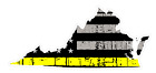 Virginia State (E46) Thin Yellow Line Dispatch Vinyl Decal Sticker Car/Truck