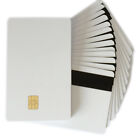 10 Blank Chip Magnetic Stripe Hico 3 Track Therma Smart Cards Pvc with Sle4428