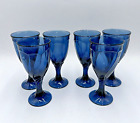 Lot Of 6 Retired Noritake Sweet Swirl Midnight Blue Goblets 7 3/8