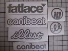 6 Sticker Pack1 SILVER Vinyl Decal Fatlace illest Canibeat JDM Drift Race Car