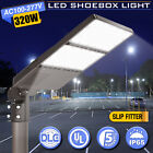 New Listing320W LED Parking Lot Pole Light Dusk to Dawn Outdoor Commercial Shoebox Fixtures