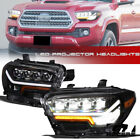 For 2016-2022 Toyota Tacoma Black Full LED Sequential Quad Projector Headlights (For: 2019 Toyota Tacoma)