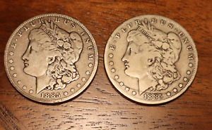 New Listing1885-O and 1885-S Morgan Dollars, lot of two coins. Better dates!