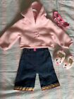 NWT Lee Middleton Doll Clothes PINK Hoodie, Denim Pants, Headband, Bunny Shoes
