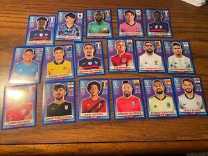 New ListingPanini FIFA 2022 World Cup Saudi Arabia Blue Parallel QATAR Stickers Lot of 17
