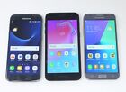 Lot of 3 Working Samsung Galaxy S7 / Galaxy J2 / Galaxy J3 Emerge Smartphones
