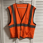 MCR Safety Vest orange reflective construction #T15