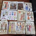LOT of 12 Designer Vintage Sewing Patterns Vogue McCalls USED CUT
