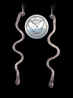 Antique Navajo Earrings - Coin Silver Ingot Rattlesnakes