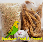 Parakeet Food & Treat Bundle! 5 lbs Feed 8 oz Millet w/Calcium & Mineral Bar!