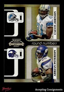 2007 Playoff Contenders Round Number Black Calvin Johnson Adrian Peterson 37/100
