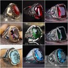 Vintage Women Men Cubic Zirconia 925 Silver Rings Wedding Party Jewelry Gift New