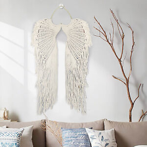 Angel Wings Macrame Wall Hanging Tapestry Woven Bohemian for Home Wedding Decor