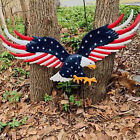 Metal Eagle Outdoor Decor American Flag Flying Eagle Patriotic Bald Eagle Statue