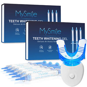 MySmile 35% Teeth Whitening Kit 6PC Non Sensitive Gel Tooth Whitener Light Tray