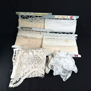 Vintage Lace Trim Edging Lot of Misc Sewing Craft Supplies +