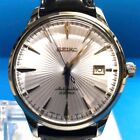 Seiko Cocktail sarb065-6r15 silver leather automatic 40mm mens analog 23 jewels