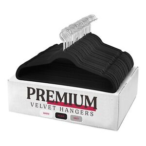 Velvet Hangers Flocked Clothes Heavy Duty Premium Non-Slip Hangers (30/50 Pack)