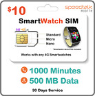 Speedtalk Smart Watch SIM Card Kit 1000 Minutes Talk 500MB  4G Kids SmartWatches