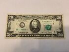$20 1974 FEDERAL RESERVE NOTE PAPER CURRENCY D Twenty Dollar Bill Vintage
