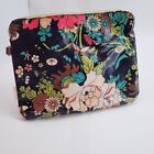 Sakroots Cosmetic Makeup Bag Pouch Travel Clutch Flowers Floral Peace Zip