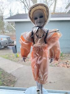 New Listingporcelain doll peachy creepy eerie Halloween scary 14”