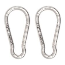 5.5 Inch Large Carabiner Clips- Stainless Steel Spring Snap Hook, 2 Pack 600 lbs