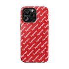 Red Supreme-Monogram Style MagSafe Tough Cases for iPhone